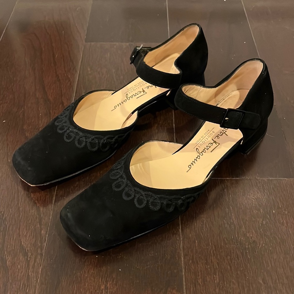 Salvatore Ferragamo Suede Ankle Strap 8